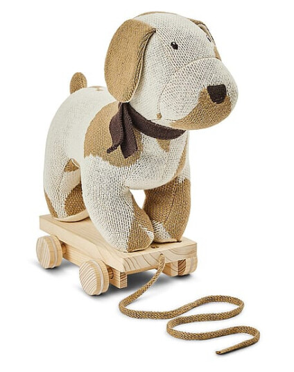 Smallstuff Pull Along Dog, offwhite/ nature Smallstuff Pull Along Dog, offwhite/ nature