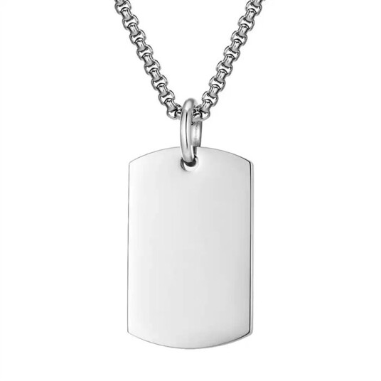 Dog Tags i polert rustfritt stål Dog Tags i polert rustfritt stål