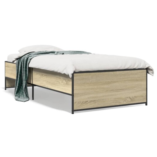 Sengeramme sonoma eik 75x190 cm konstruert tre og metall 8721012987784