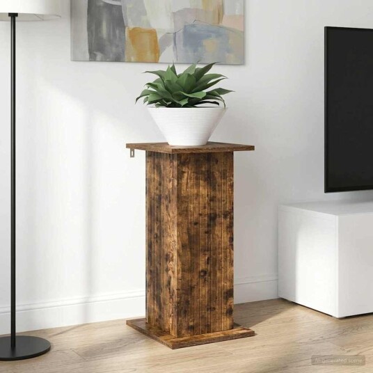 vidaXL Planteholder Røkt Eik 30,5 x 30 x 60,5 cm Konstruert tre