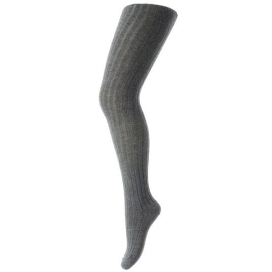 MP 130 Cotton Rib Strømpebukser 497 Grey 5-6 år/120