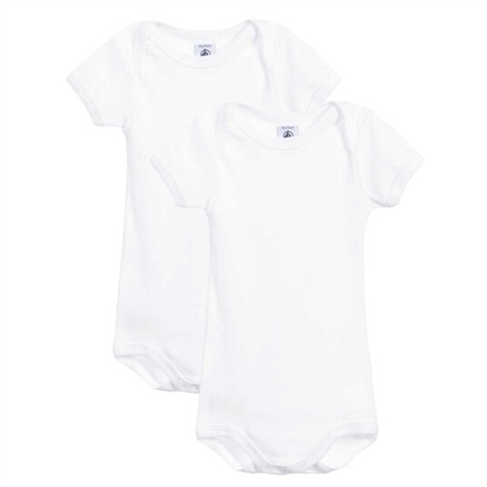Petit Bateau Body MC 2-Pak White 1 mdr/54