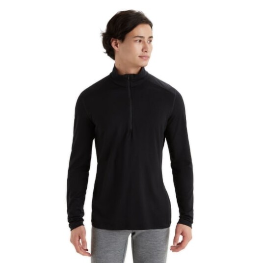 Icebreaker Merino 200 Oasis LS Half Zip Herre Black S