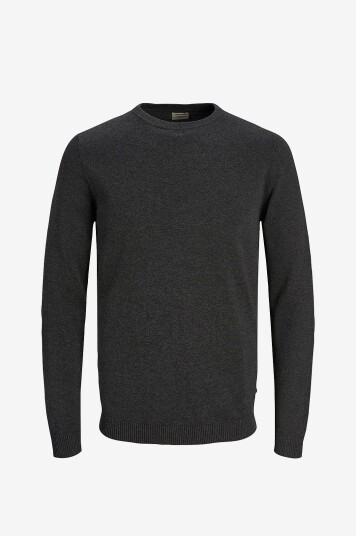 Jack & Jones Genser jjeBasic Knit O Neck Grå