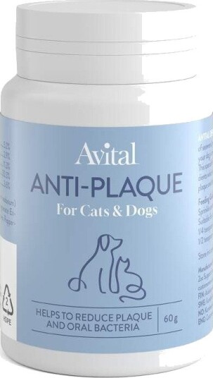 Avital Anti Plaque Pulver Katt Hund 60 G