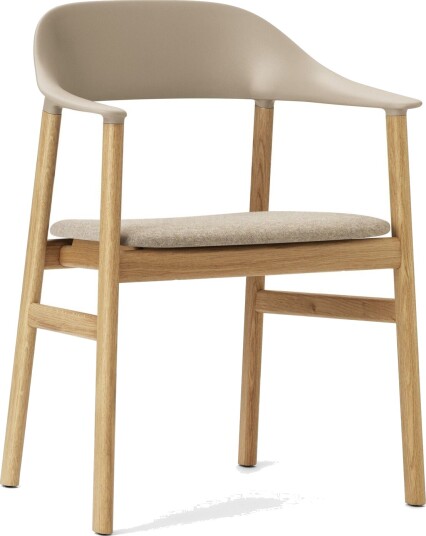 Normann Copenhagen Herit Spisestol med Armlener Trukket Eik/ Sand