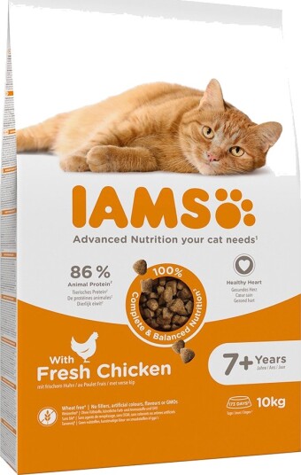 Iams Senior Med Mye Kylling 2 X 10 kg