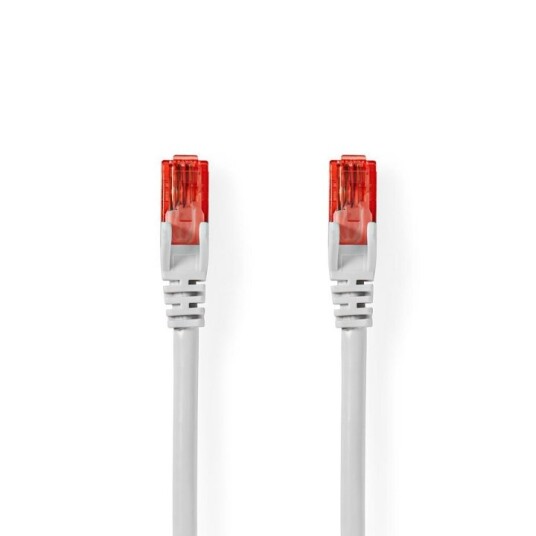 Nedis CAT6 Nettverkskabel | RJ45 Han | RJ45 Han | U/UTP | 30.0 m | Rund | PVC | Hvit | Plastpose