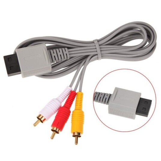 Komponentkabel / TV kabel 3 RCA AV kabel kompatibel med Nintendo Wii