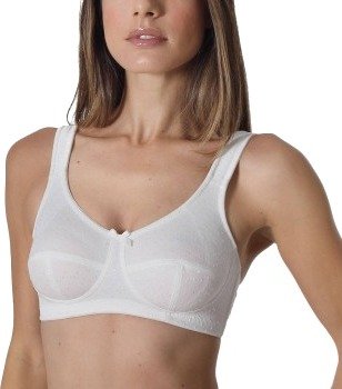 sassa BH Dot Jacquard Classic Soft Bra Benhvit polyester E 90 Dame