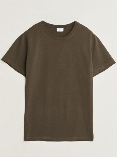 Filippa K Soft Lycra T Shirt Ebony Brown