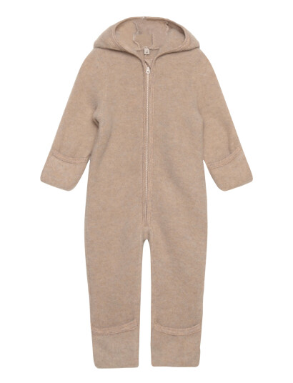 Huttelihut Pram Suit Ears Wool Fleece Beige 104