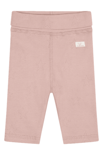 Hust & Claire Luca Pointelle star legging til barn - adobe rose