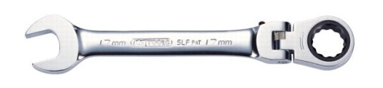 Ks Tools 503.4809 Clés Mixtes À Cliquet À Tête Inclinable 180° À Verrouillage 9 Mm, 9 Mm, Metallisk, Kromvanadiumstål, Matte, 15°, Din 3113 / Iso 3318