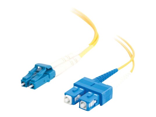 C2G LC-SC 9/125 OS1 Duplex Singlemode PVC Fiber Optic Cable (LSZH) - koblingskabel - 1 m - gul