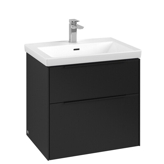 Villeroy & Boch  Subway 3.0 Servantskap m/2 skuffer 622x576x478 mm Vulkansort Matt