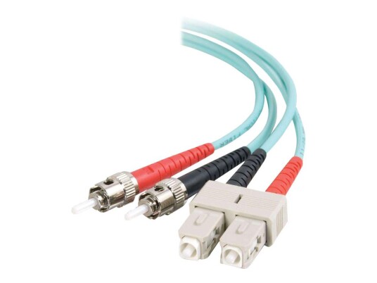 C2G SC-ST 10Gb 50/125 OM3 Duplex Multimode PVC Fiber Optic Cable (LSZH) - nettverkskabel - 10 m - akvamarin