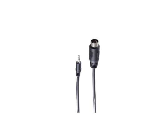 Shiverpeaks Bs30822 3.5Mm Hankjønn Din 5 Pin Hankjønn 1,5 M Sort