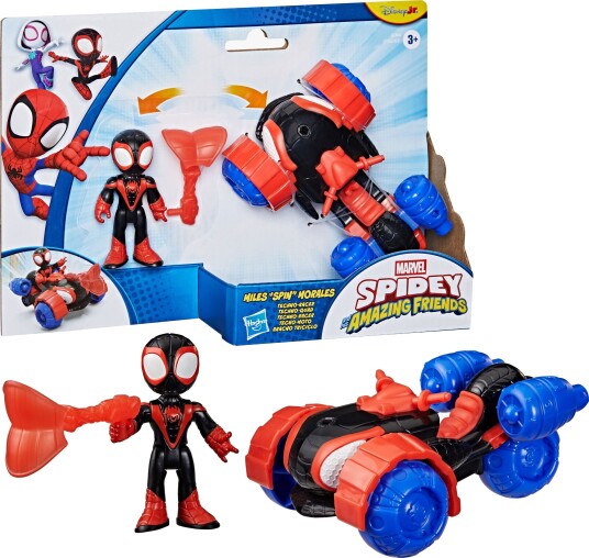 Marvel Miles Morales 3" Techno Racer Lekebil fra Spidey og Hans Fantastiske Venner Marvel Miles Morales 3" Techno Racer Lekebil fra Spidey og Hans Fantastiske Venner