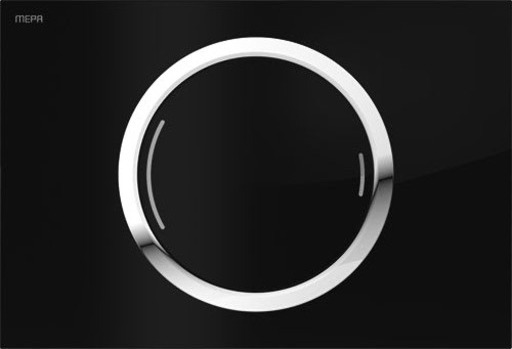 MEPAzero betjeningsplate, 2-delt, glass svart, utenpåliggende/planum black