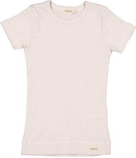 MarMar T Skjorte Plain Tee SS Modal Powder Chalk (134 / 9 år)