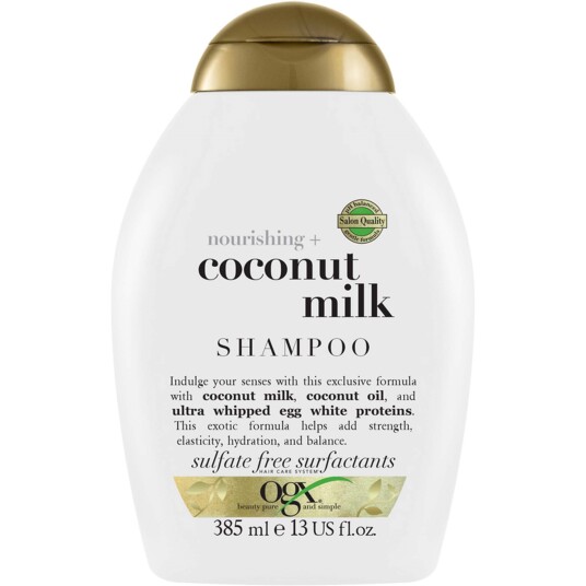 Ogx Coconut Milk Fuktighetsgivende Sjampo 385 ml for Alle Hårogtyper