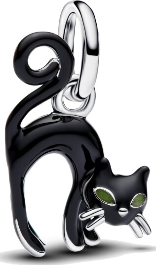 Pandora Black Cat Dangle Charm Black ONE SIZE Pandora Black Cat Dangle Charm Black ONE SIZE
