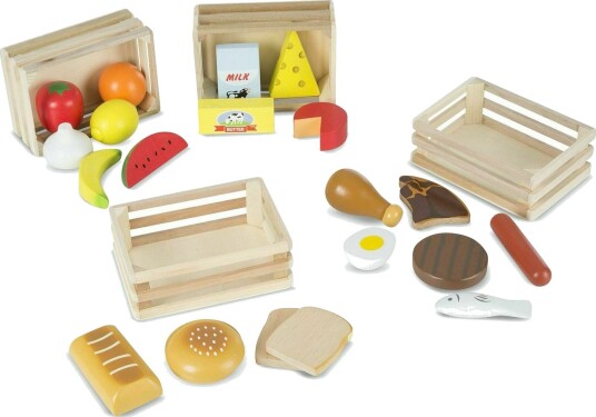 Melissa & Doug Oppbevaringsbokser I Tre Med Lekemat 3+ År 21 Deler
