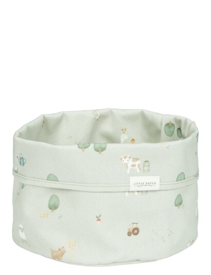 Little Dutch Oppbevaringskurv Rund Little Farm Green One Size 21cm