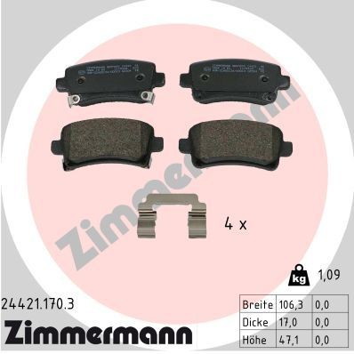 Bremseklosser ZIMMERMANN 24421.170.3 Bremseklosser ZIMMERMANN 24421.170.3