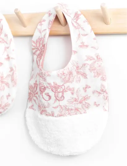 Tartine et Chocolat Toile De Jouy Bib S2 - Pink - ONE SIZE