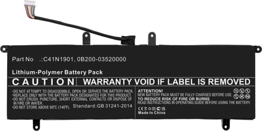 Coreparts Batteri Til Bærbar Pc Tilsvarer: Asus C41n1901 Asus 0B200-03520100 Asus 0B200-03520000 Litiumpolymer 4380 Mah 67.45 Wh MBXAS-BA0318