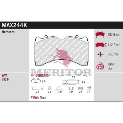 Bremseklosser MERITOR MAX244K