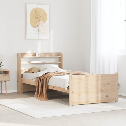 Sengeramme med hodegavl 90x200 cm heltre furu 3306756