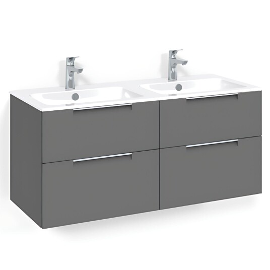 Macro Design Crown Servantskap Skuff - med Light 14 Servant 120cm Dobbel Antrasitt / Grip