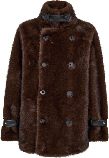 MOS MOSH   Jakke i fuskepels Mmnanette Faux Fur Jacket   Brun