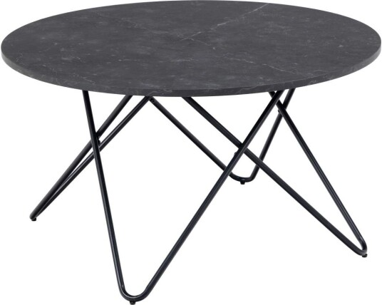 Wyre sofabord Ø80cm svart.