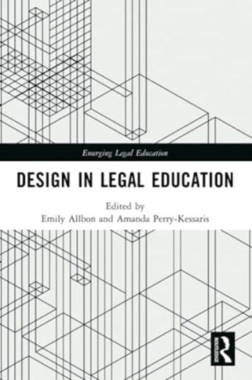 Design in Legal Education