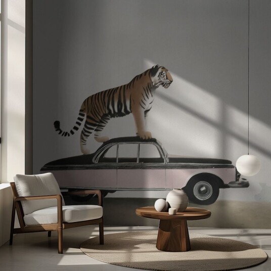 Tapet Tiger på Bil Tapet Tiger på Bil