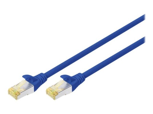 Digitus Koblingskabel Rj-45 Hann Til Rj-45 Hann 3 M Sftp Cat 6A Halogenfri Formstøpt Uten Hindringer Blå En Pakke 10