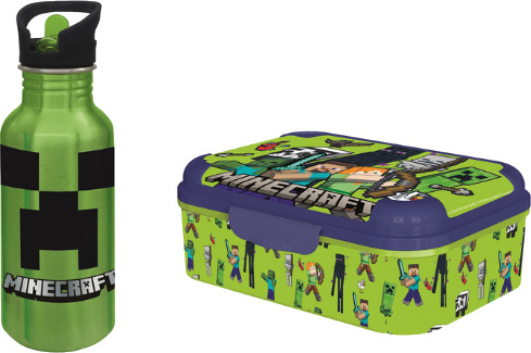 Euromic Minecraft Alu Flaske Sipper