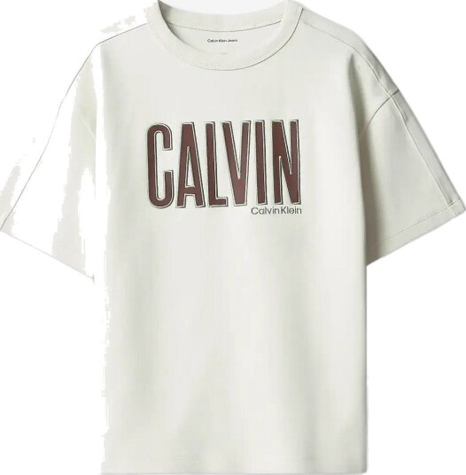 Calvin Klein Calvin Applique Ss T-Shirt TURTLEDOVE 128