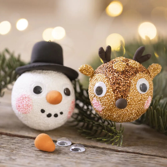 Julekuler Creativ Company Mini DIY Kit Reinsdyr og Snømann 977575