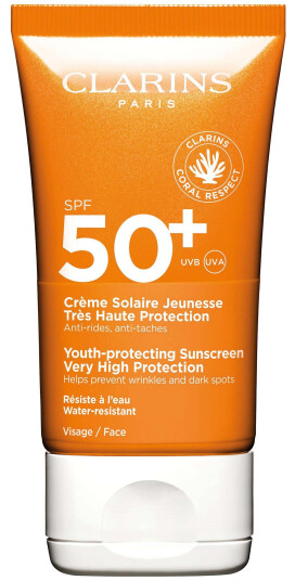 Clarins Youth-Beskyttende Solkrem SPF 50 til Ansikt 50ml Clarins Youth-Beskyttende Solkrem SPF 50 til Ansikt 50ml