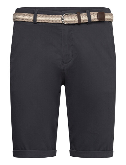 Lindbergh Superflex Chino Shorts W?. Belt - Navy - S