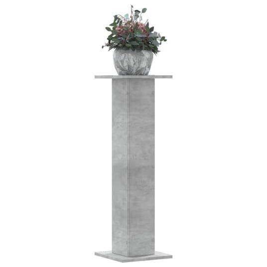 Plantestativer 2 stk betonggrå 30x30x95 cm konstruert tre Plantestativer 2 stk betonggrå 30x30x95 cm konstruert tre