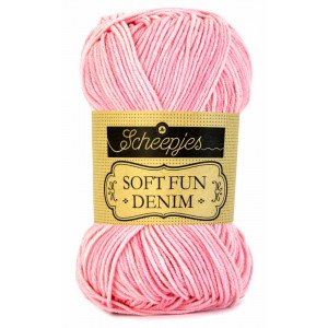 Scheepjes Softfun Denim Garn Print 504 Rosa