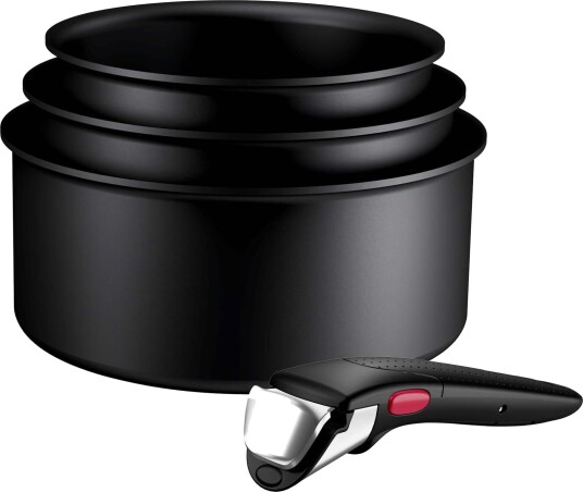 Tefal Ingenio Excellence Fusion Grytesett Svart 4 deler Tefal Ingenio Excellence Fusion Grytesett Svart 4 deler