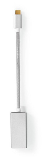 Nedis USB-C™ Adapter | USB 3.2 Gen 1 | USB-C™ Hann | DisplayPort Hun | 0.20 m | Rund | Gull belagt | Flettet / Nylon | Sølv | Deksel Vindusboks
