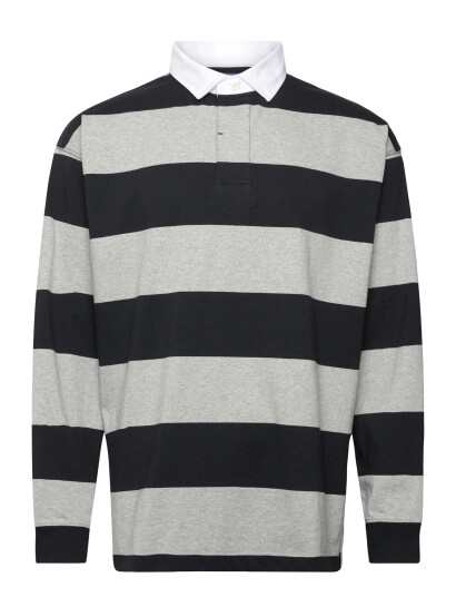 Polo Ralph Lauren Big Fit Striped Jersey Rugby Shirt Grey XXL Polo Ralph Lauren Big Fit Striped Jersey Rugby Shirt Grey XXL